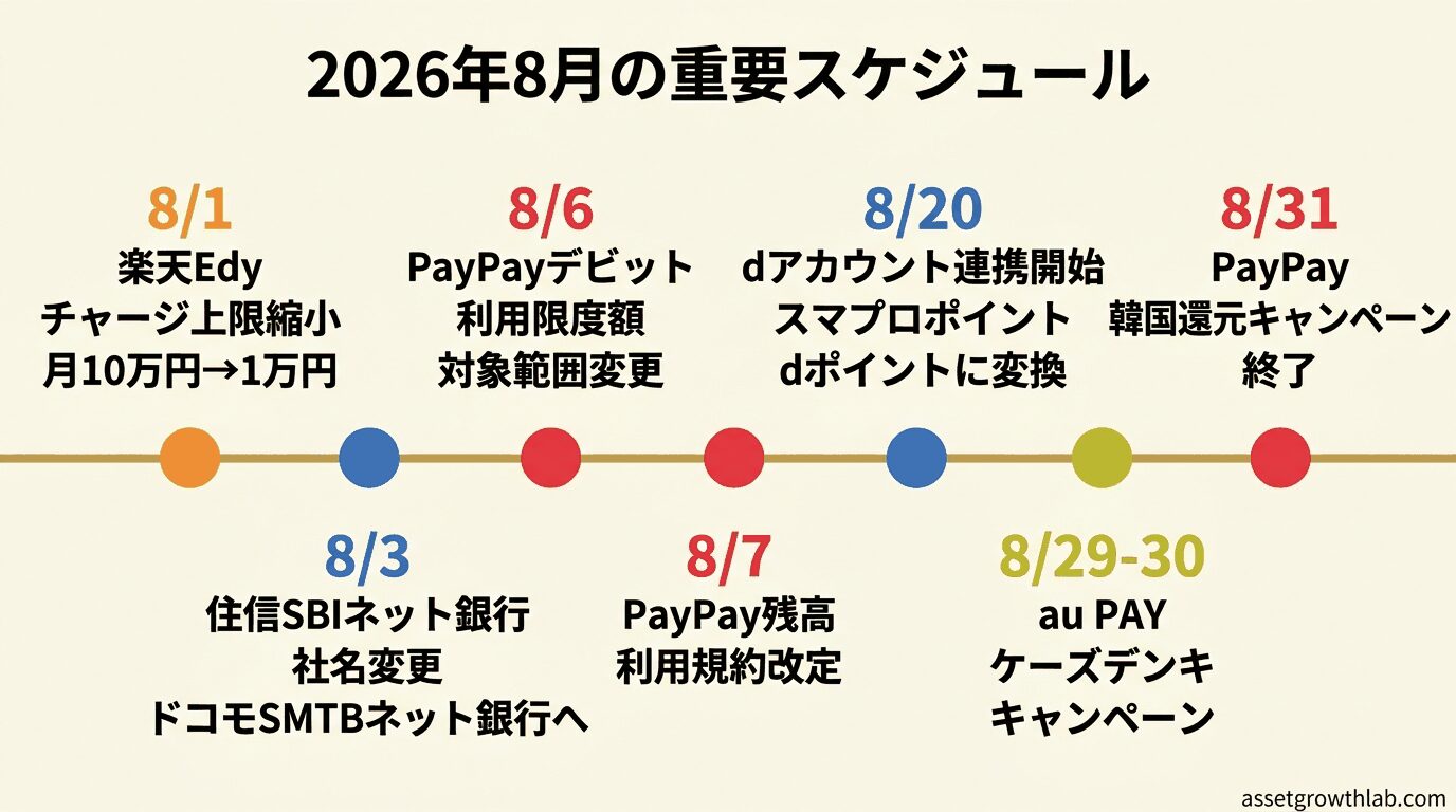 2026年8月〜9月 重要スケジュール